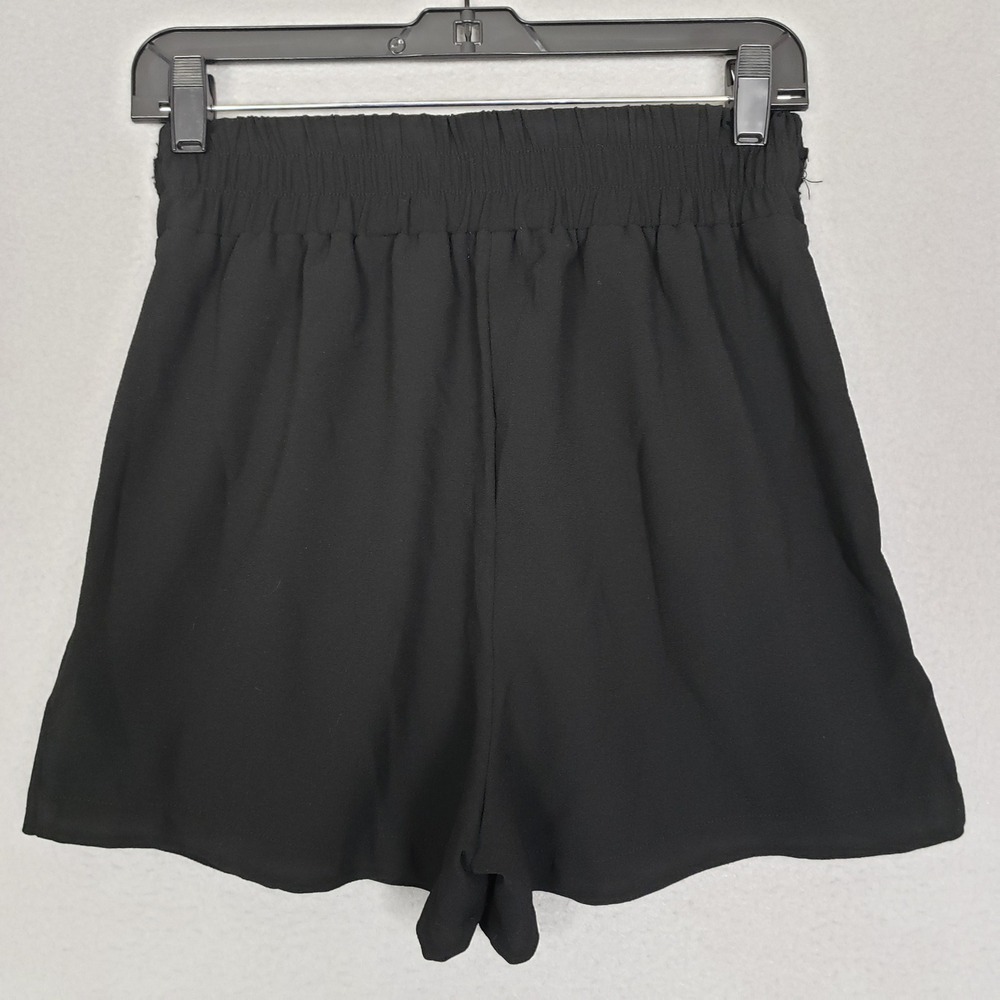 Abound Size S High Waist Trouser Shorts Black Pull On Euro Summer Elevated Basic